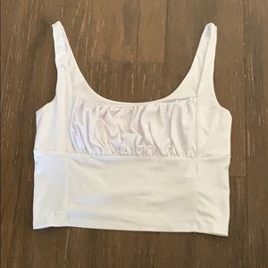 Cotton On White Ruched Tank Top || Size M